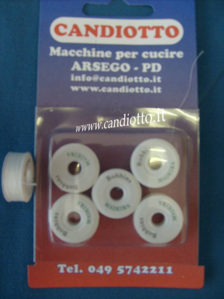 Bobbins Madeira 5 spoline per ricamo bianco