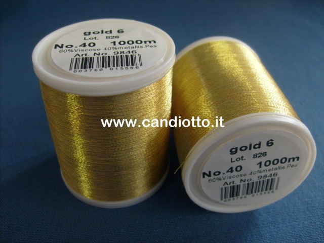 S610 Filo Madeira -FS- ALTA QUALITA  oro gold 6 1000 mt
